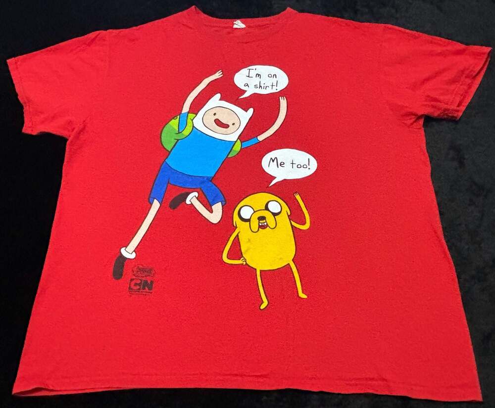 Men XL Y2K Cartoon Network Adventure Time Finn and Jake I'm on a Shirt T-Shirt